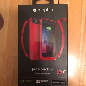 🥀🥀 RED IPHONE 7 PLUS MOPHIE CHARGING CASE❤️❤️